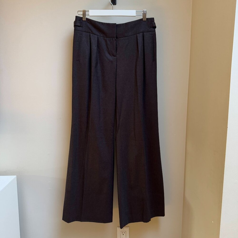 Rebecca Taylor Slouchy Wide Leg Wool Trouser